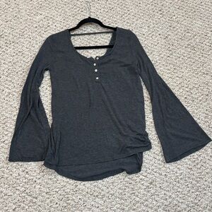 Dark Gray Long Sleeve Shirt, Size Medium